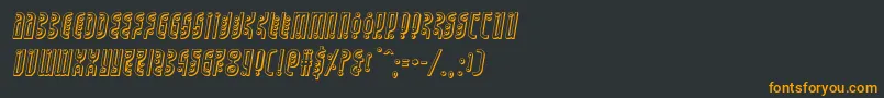 Шрифт Undergroundrose3Dital – оранжевые шрифты на чёрном фоне