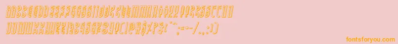 Undergroundrose3Dital Font – Orange Fonts on Pink Background