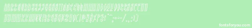 フォントUndergroundrose3Dital – 緑の背景に白い文字