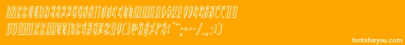 Undergroundrose3Dital Font – White Fonts on Orange Background