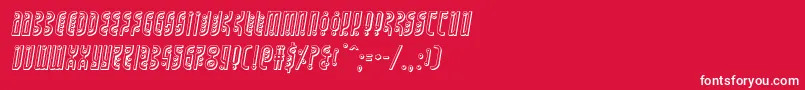 フォントUndergroundrose3Dital – 赤い背景に白い文字