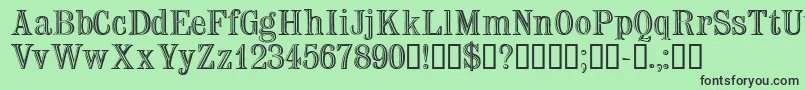 Trixssk Font – Black Fonts on Green Background