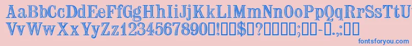 Trixssk Font – Blue Fonts on Pink Background