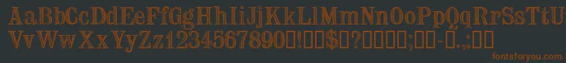 Trixssk Font – Brown Fonts on Black Background