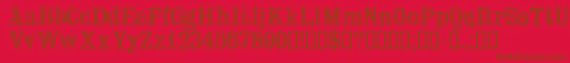 Trixssk Font – Brown Fonts on Red Background