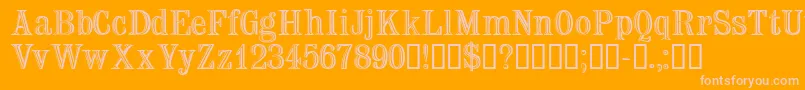 Trixssk Font – Pink Fonts on Orange Background