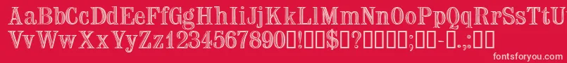 フォントTrixssk – 赤い背景にピンクのフォント