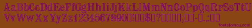 Trixssk Font – Purple Fonts on Brown Background