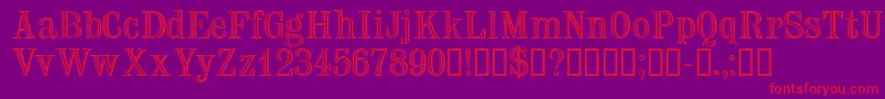 Trixssk Font – Red Fonts on Purple Background