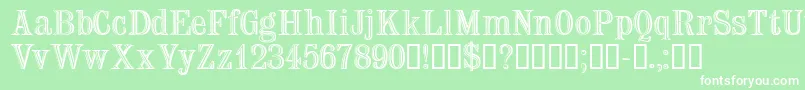 Trixssk-Schriftart – Weiße Schriften auf grünem Hintergrund