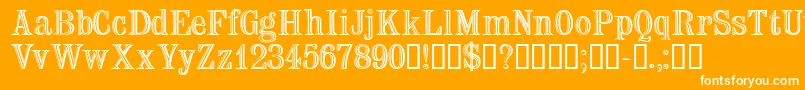 Trixssk Font – White Fonts on Orange Background