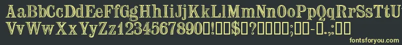 Trixssk Font – Yellow Fonts on Black Background