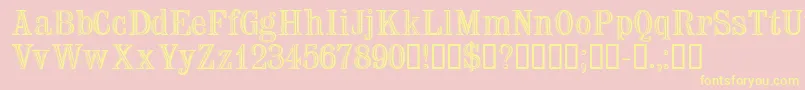 Trixssk Font – Yellow Fonts on Pink Background