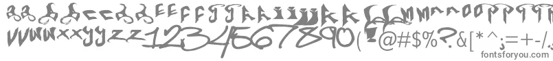 LimpBizkit-Schriftart – Graue Schriften auf weißem Hintergrund