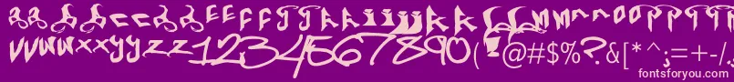 LimpBizkit Font – Pink Fonts on Purple Background