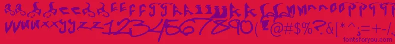 LimpBizkit Font – Purple Fonts on Red Background