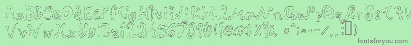 Rascal-Schriftart – Graue Schriften auf grünem Hintergrund