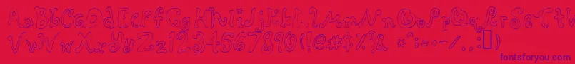 Rascal Font – Purple Fonts on Red Background