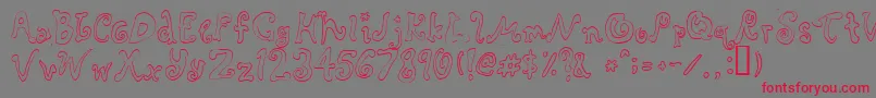 Rascal Font – Red Fonts on Gray Background
