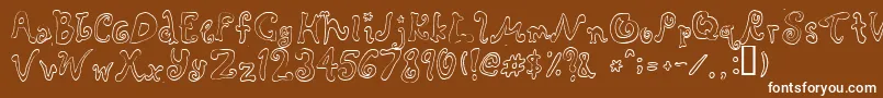 Rascal Font – White Fonts on Brown Background