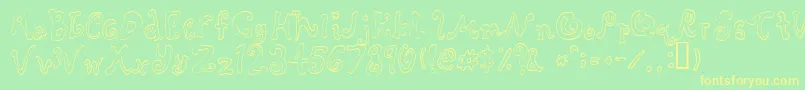 Шрифт Rascal – жёлтые шрифты на зелёном фоне