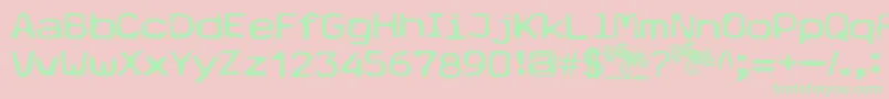 Typetype Font – Green Fonts on Pink Background