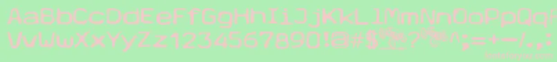 Fonte Typetype – fontes rosa em um fundo verde