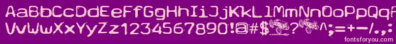 Fonte Typetype – fontes rosa em um fundo violeta