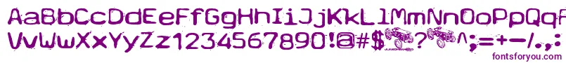 Typetype-fontti – violetit fontit valkoisella taustalla