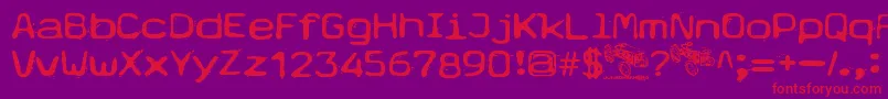 Typetype Font – Red Fonts on Purple Background