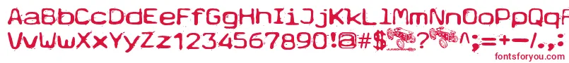 フォントTypetype – 白い背景に赤い文字