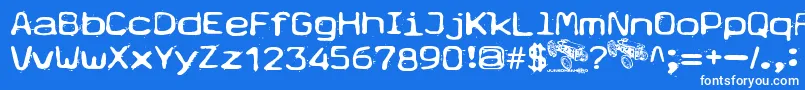 フォントTypetype – 青い背景に白い文字