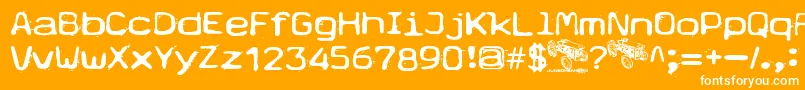 Fonte Typetype – fontes brancas em um fundo laranja