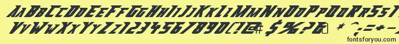 AbberancyRegular Font – Black Fonts on Yellow Background