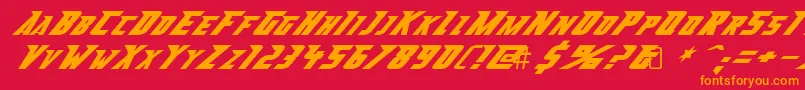 Шрифт AbberancyRegular – оранжевые шрифты на красном фоне