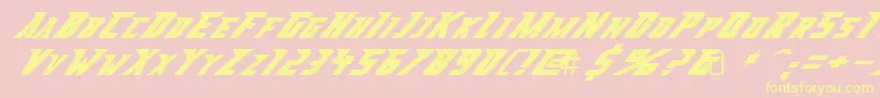 AbberancyRegular-Schriftart – Gelbe Schriften auf rosa Hintergrund