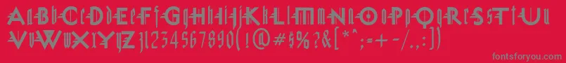 MiguelSangotisch Font – Gray Fonts on Red Background
