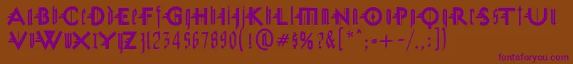 Weitere Informationen zur MiguelSangotisch-Schriftart MiguelSangotisch-Schriftart – Violette Schriften auf braunem Hintergrund
