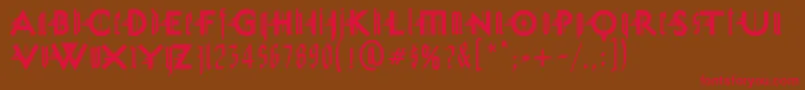 MiguelSangotisch Font – Red Fonts on Brown Background