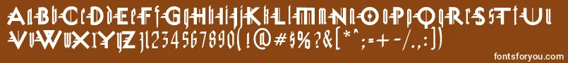 Шрифт MiguelSangotisch – белые шрифты на коричневом фоне