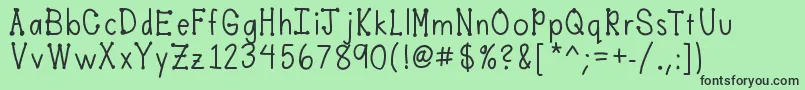 fuente Mobilesfont – Fuentes Negras Sobre Fondo Verde