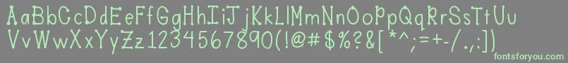 Шрифт Mobilesfont – зелёные шрифты на сером фоне