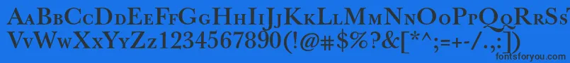 JbaskervillecapsBold Font – Black Fonts on Blue Background