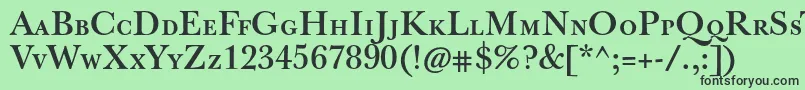 JbaskervillecapsBold Font – Black Fonts on Green Background