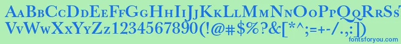 JbaskervillecapsBold Font – Blue Fonts on Green Background