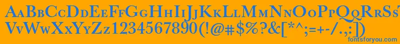 JbaskervillecapsBold Font – Blue Fonts on Orange Background
