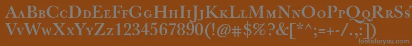 JbaskervillecapsBold Font – Gray Fonts on Brown Background