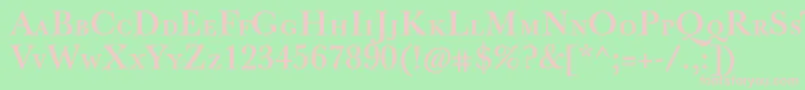 JbaskervillecapsBold Font – Pink Fonts on Green Background