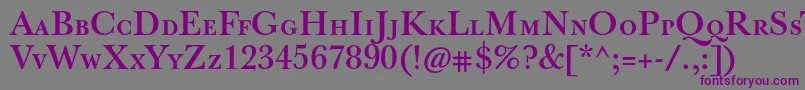 JbaskervillecapsBold Font – Purple Fonts on Gray Background