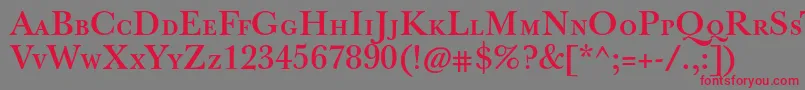 JbaskervillecapsBold Font – Red Fonts on Gray Background